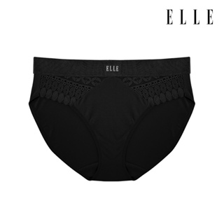 ELLE LINGERIE | กางเกงในรูปแบบ Bikini Lowrise คอลเลคชั่นลูกไม้สไตล์ปารีเซียน สีดำ | รุ่น LU2869