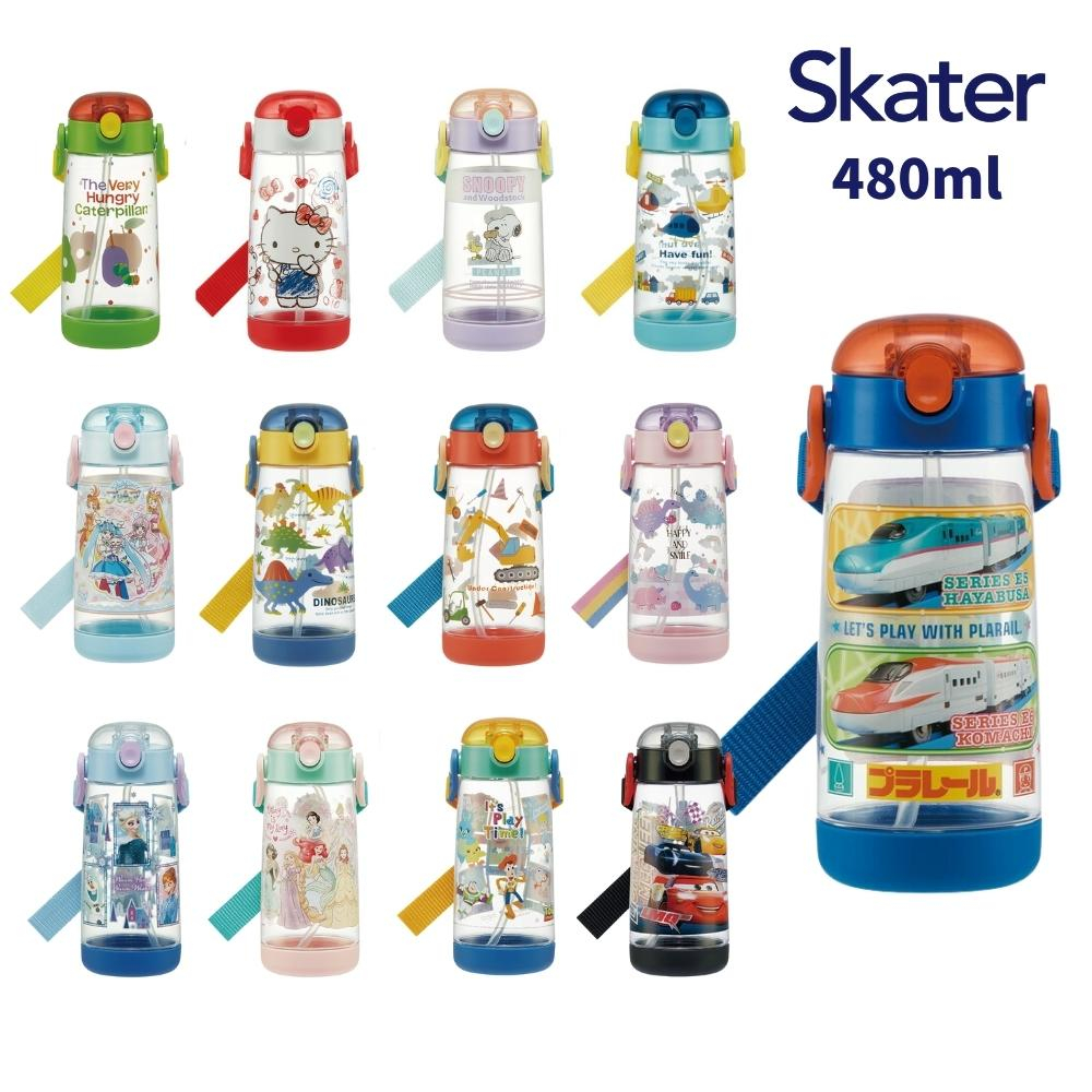 กระติกน้ำหลอดดูด-skater-japan-รุ่นใหม่ขวดใส