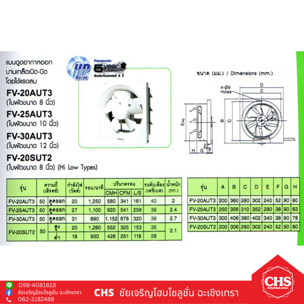 panasonic-พัดลมดูดอากาศ-ติดผนัง-ขนาดใบพัด-10-นิ้ว-พัดลมระบายอากาศ-รุ่น-fv-25aut3