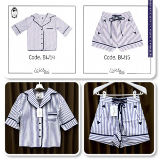ชุดเสื้อกางเกงขาสั้นเข้าเซ็ท น่ารักมากๆ คะ จาก Basic By Wila สินค้าใหม่ ป้ายห้อย ของแท้ 100% จาก Shop Wila คะ