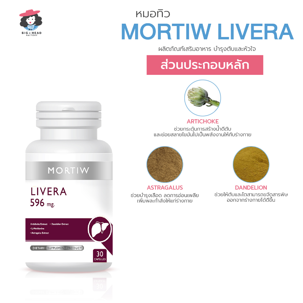 mortiw-หมอทิว-livera-บำรุงตับ-ไขมันพอกตับ-ตับอักเสบ-ไขมันสูง-พิษสะสมในตับ-ไลเวอร่า-30-แคปซูล