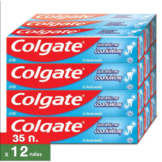 คอลเกต ยาสีฟัน ริ้วใสเย็นสดชื่น 35 กรัม x 12 กล่อง