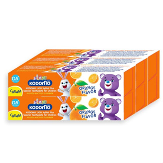 โคโดโม ยาสีฟันสำหรับเด็ก แบบครีม กลิ่นส้ม 40 กรัม แพ็ค 6 กล่อง โคโดโม ยาสีฟันสำหรับเด็ก แบบครีม กลิ่นส้ม 40 กรัม แพ็ค 6