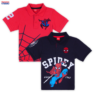 Marvel Boy  Spider-Man  Polo - เสื้อโปโลเด็กสไปรเดอร์แมน สินค้าลิขสิทธ์แท้100% characters studio