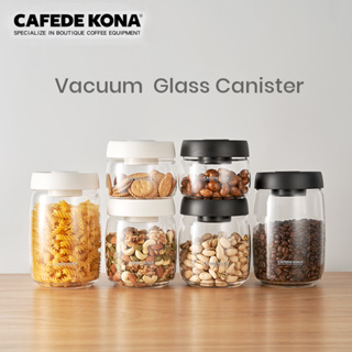 CAFEDE KONA โหลแก้วสูญญกาศ ขวดแก้วใส่เมล็ดกาแฟ Vacuum Glass Canister