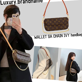 หลุยส์วิตตอง Louis Vuitton/WALLET ON CHAIN​กระเป๋าถือ IVY/สไตล์ใหม่/กระเป๋าสุภาพสตรี/มีสายโซ่