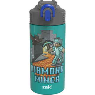 Zak Designs Minecraft 14 oz Double Wall Vacuum Insulated Thermal Kids Water Bottle กระติกน้ำเก็บความเย็น 414 มล.