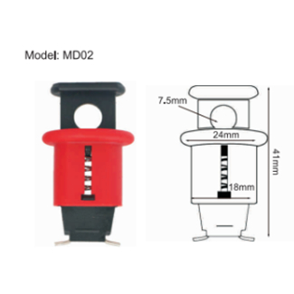 ล็อกเบลกเกอร์ MINIATURE CIRCUIT BRACKER LOCKIN-LOCKOUT MODEL : MD-02 ...