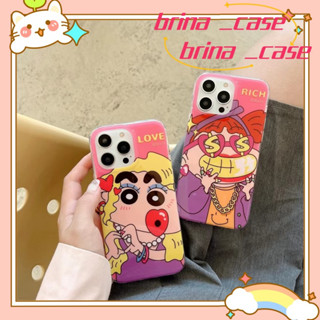 ❤️ส่งของขวัญ❤️ เคสไอโฟน 11 12 13 14 Pro Max เครยอนชินจัง สไตล์คู่รัก กราฟฟิตี การ์ตูน Case for iPhone ป้องกันการตก