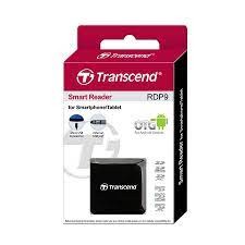 TRANSCEND OTG CARD READER RDP9 FOR SMARTPHONE / TABLET BLACK # การ์ดรีดเดอร์#โอทีจี