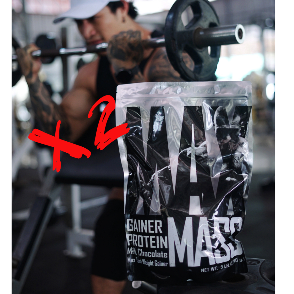 เซ็ต2ถุง MAX MASS ขนาดใหญ่ 5.LBS 2ถุงรวม10LBS สำหรับคนอยากมีกล้าม เพิ่ม ...