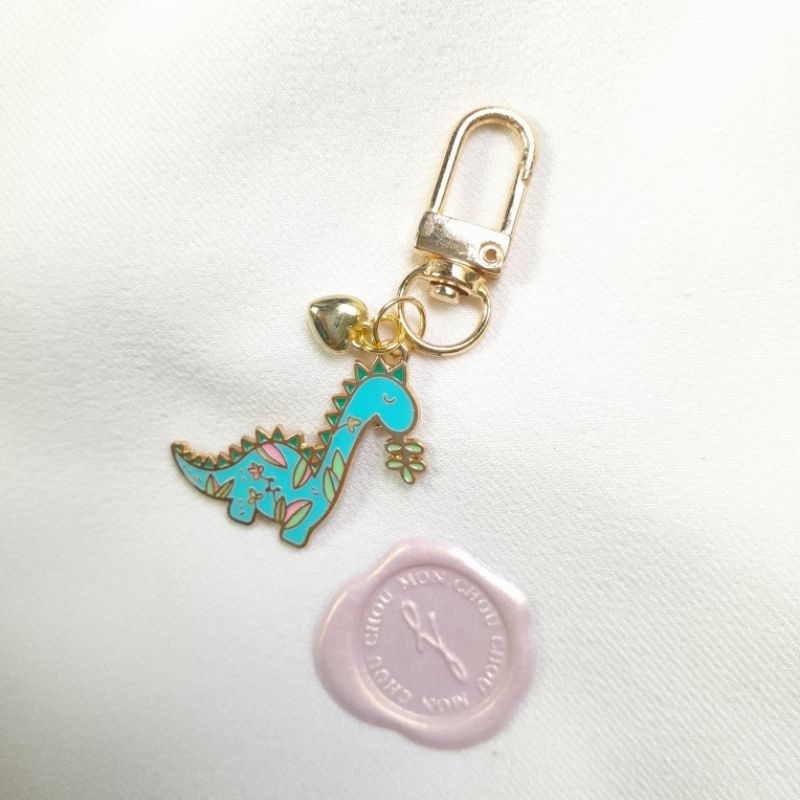 keychain-002 พวงกุญแจไดโนเสาร์ (เขียว, เหลือง) | Shopee Thailand