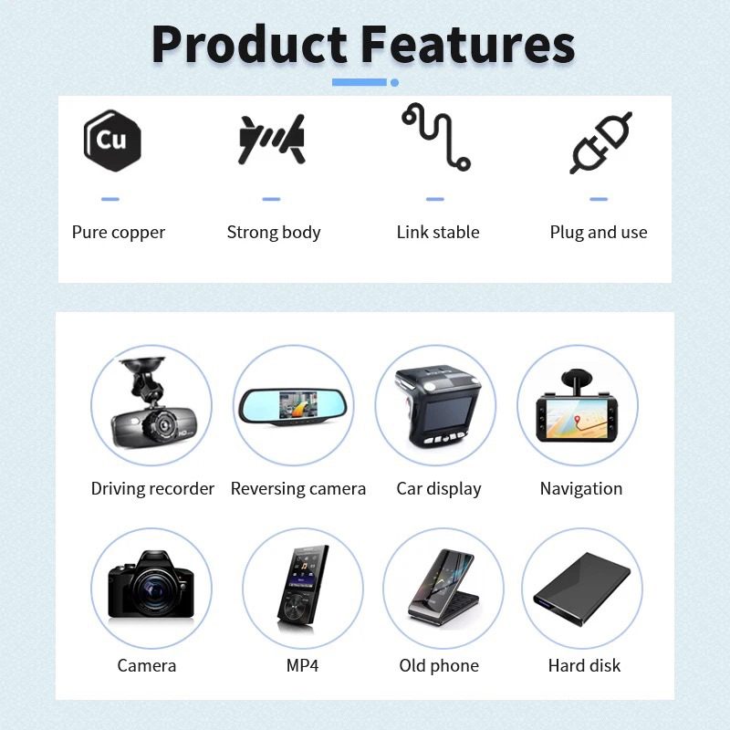 3-สาย-usb-gt-micro-usb-ยาว-25-ซม-สำหรับต่อกล้องหน้ารถยนต์-ford-และ-nextgenford