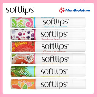 ลิปบาล์ม Softlips, Lip Protectant, กลิ่นผลไม้ 6 กลิ่น 0.07 oz (2 g) Each