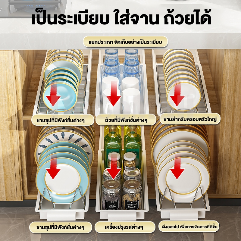 preferreddcชั้นวางจาน-2ชั้น-ที่วางจาน-ที่เก็บจาน-กล่องเก็บจาน-ชั้นคว่ําจานสแตนเลส-ประหยัดพื้นที่-กล่องเก็บช้อนส้อม-dish-rack