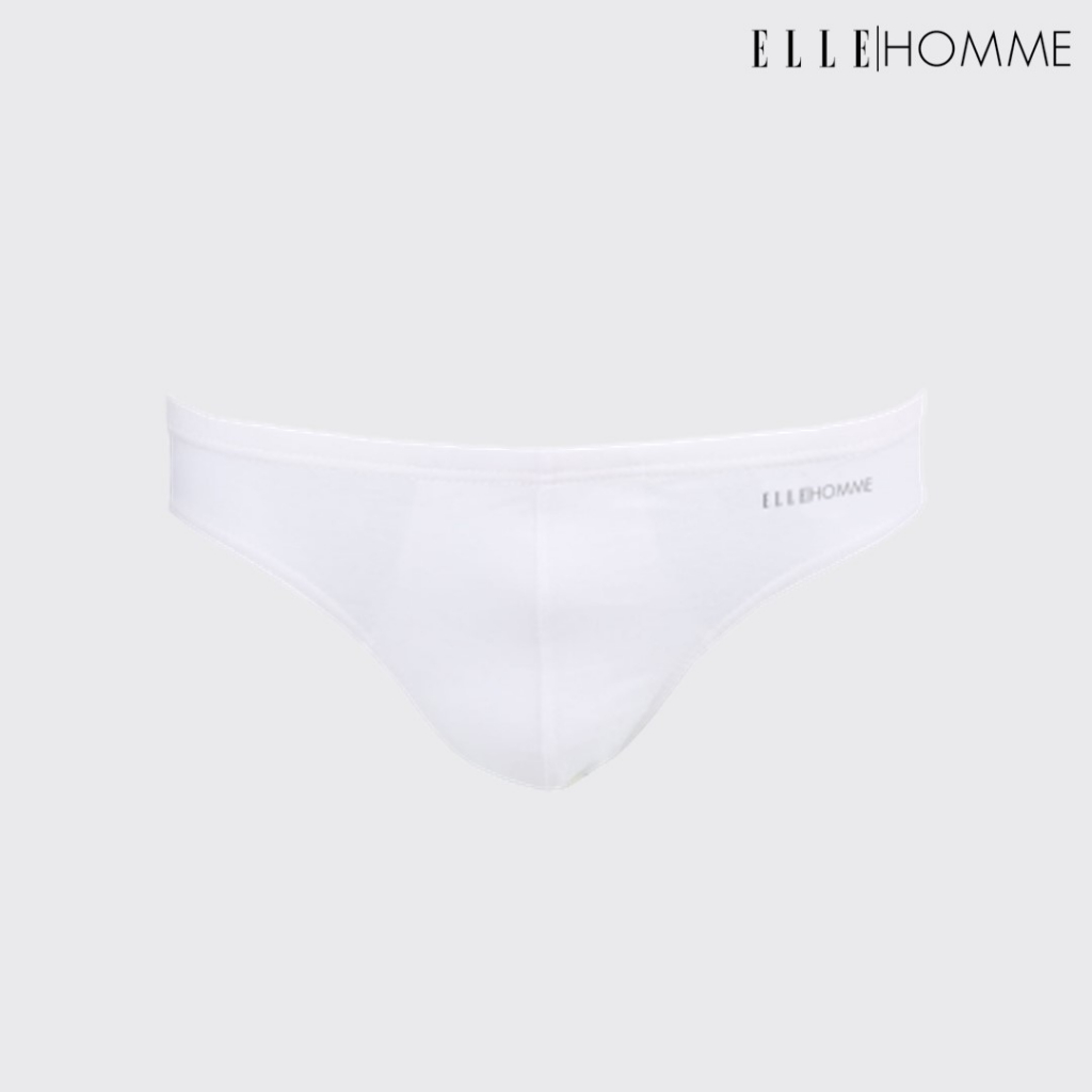 elle-homme-แพ็ค-5-ชิ้น-กางเกงในชาย-cotton-100-สีขาวล้วน-kub1909r3wh