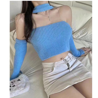 👚Anna👚ตาข่ายสีแดงใหม่เชือกแขวนคอคอข้ามความรู้สึกออกแบบบิดฤดูใบไม้ร่วงและฤดูหนาวเกรียงถักด้านบนU042