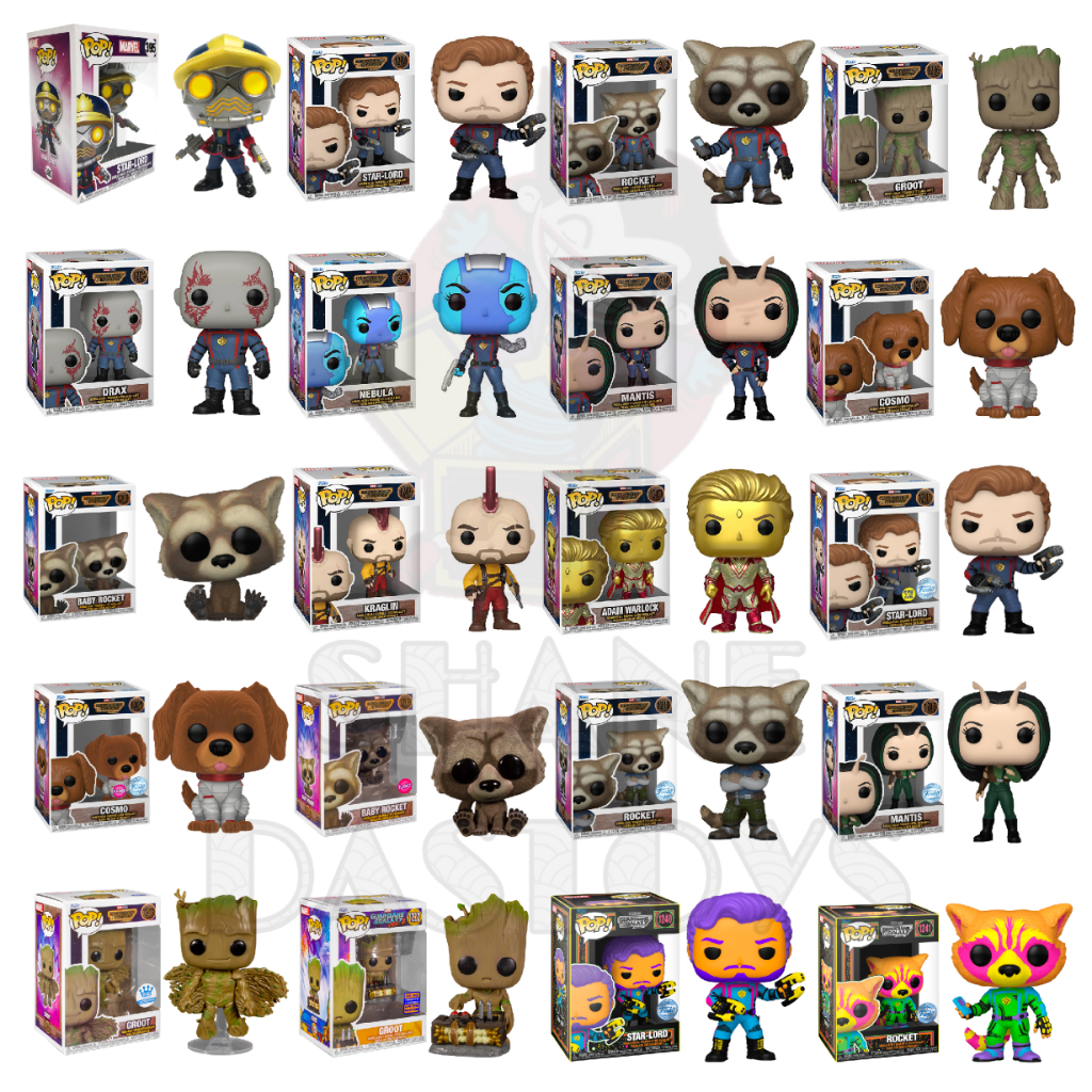 Lot De 18 Funko Pop Marvel : Les Gardiens De La Galaxie - SDCC 2019