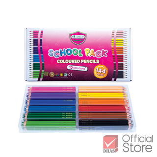 Master Art สีไม้ ดินสอสีไม้ 12 สี 144 แท่ง รุ่น School pack จำนวน 1 ชุด