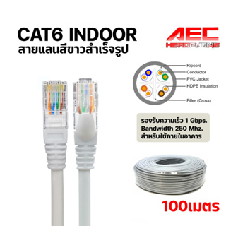 สายแลน Lan CAT6 UTP Cable 100m 1 Gigabit Lan Cable CAT6 Indoor
