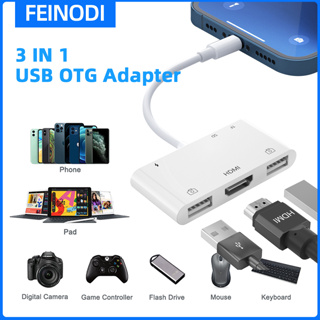 FEINODI HDMI สายแปลงสำหรับ phone to HDMI HD Digital Audio AV Adapter เพื่อเชื่อมต่อหน้าจอไปแสดงผลที่หน้าจอ