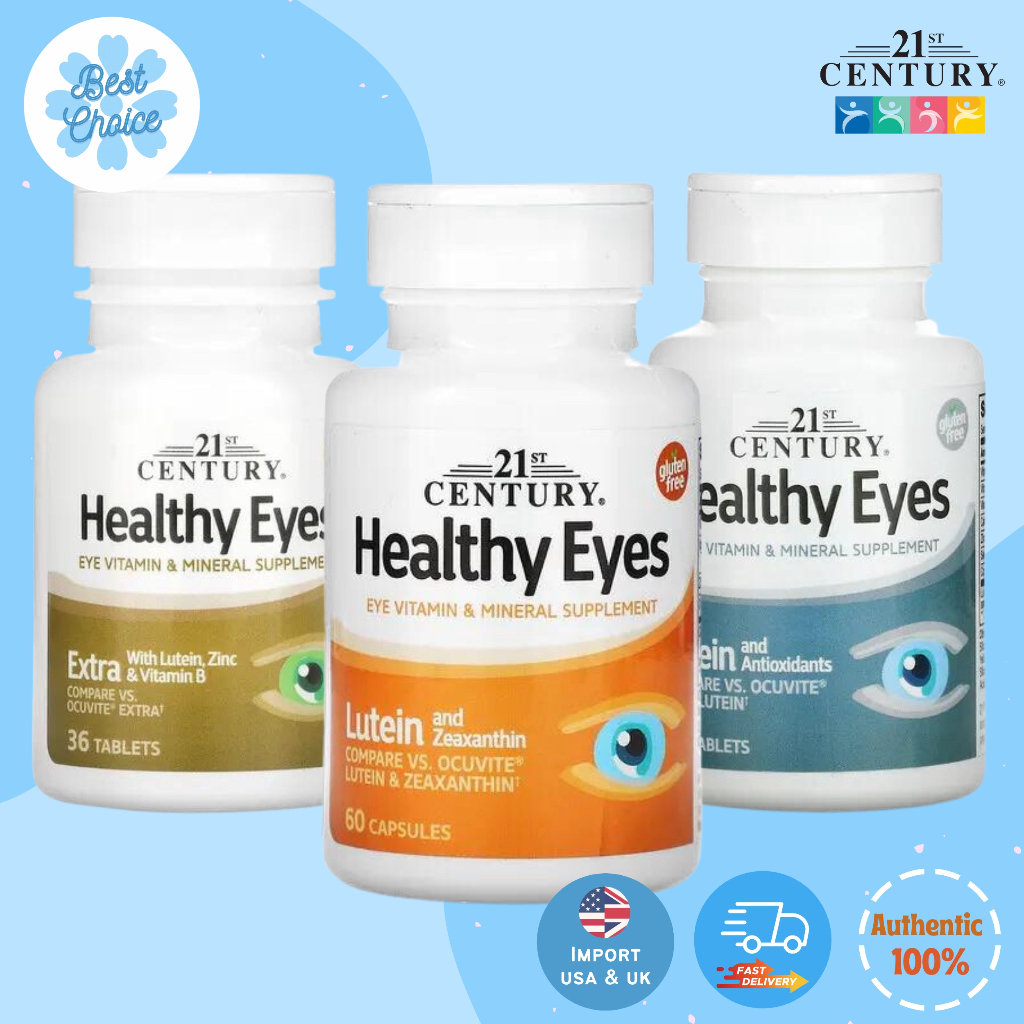 ภาพหน้าปกสินค้าใหม่ บำรุงสายตา  21st Century Healthy Eyes with Lutein , Healthy Eyes, Lutein & Zeaxanthin 60เม็ด