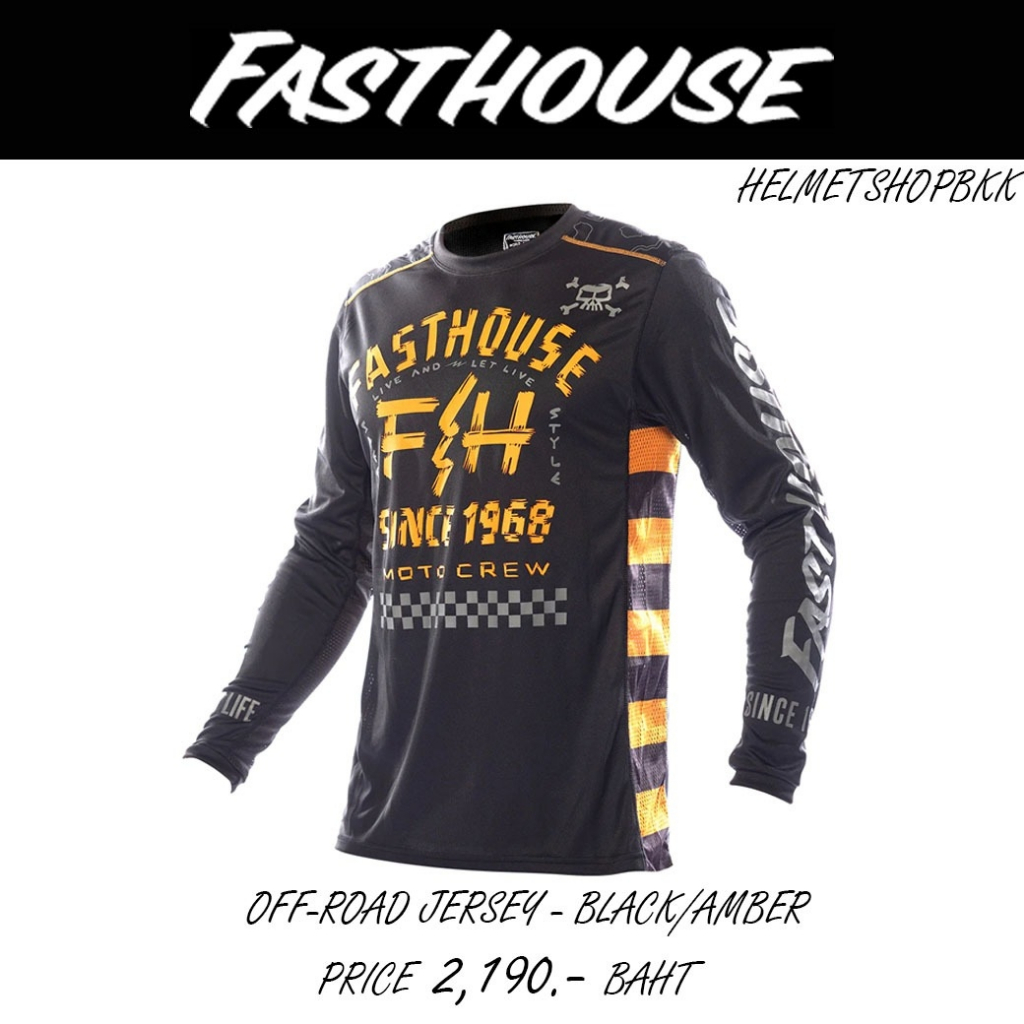 FASTHOUSE Elrod L/S Maglia, Uomo, Nero/HIGHVIZ, M