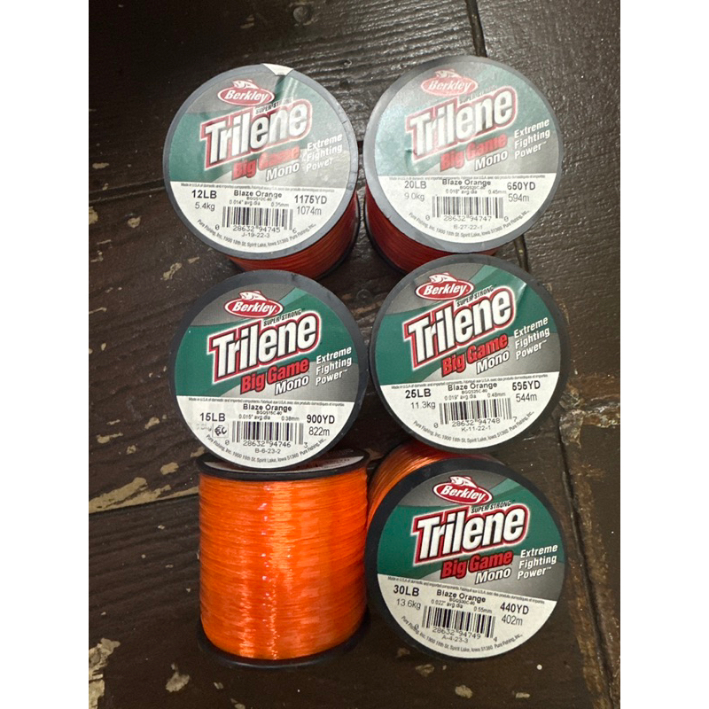 เอ็นเต็ม-trilene-big-game-สีส้ม-แท้100-ราคา-ม้วนละ-370-บาท