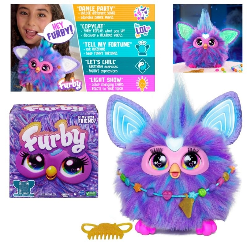 ลิขสิทธิ์-แท้-จากอเมริกา-ใหม่ล่าสุด-furby-2023-interactive-plush-toy