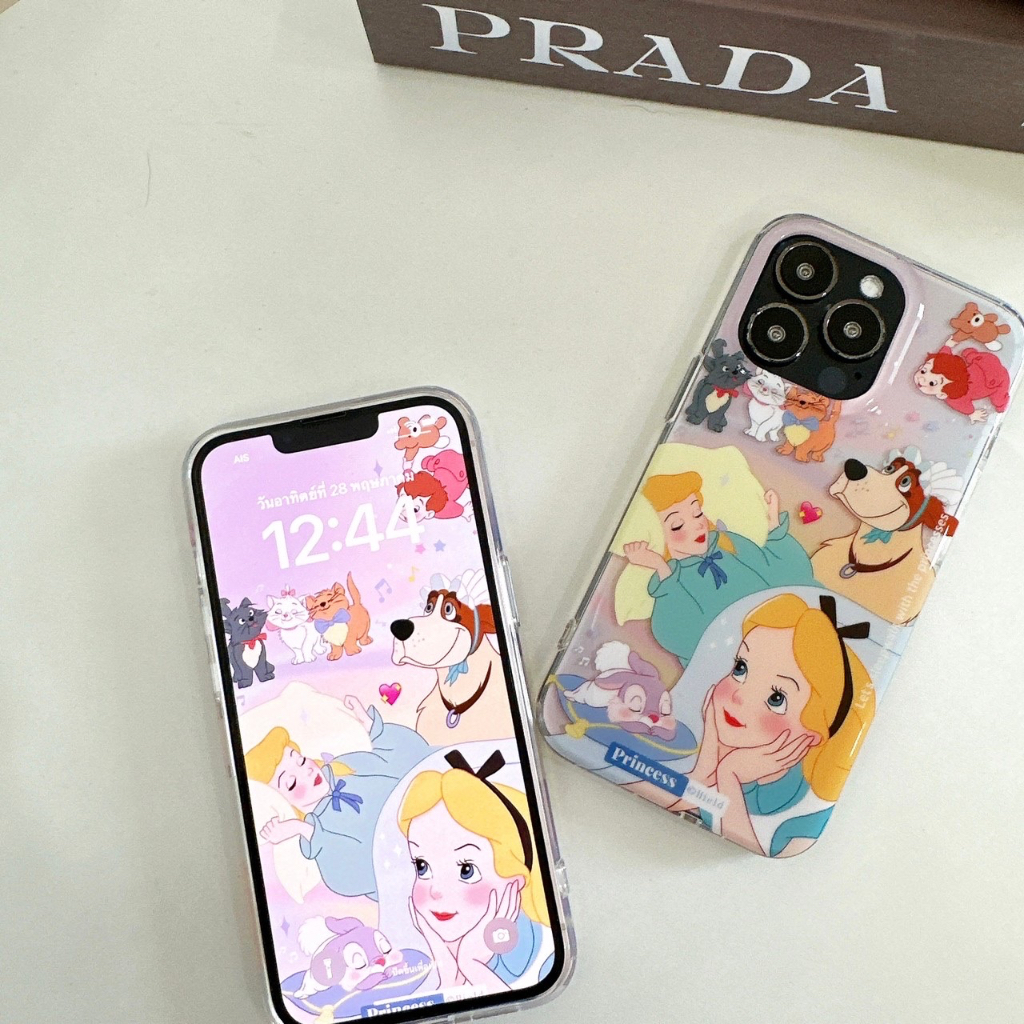 พร้อมส่ง-เคสลายเจ้าหญิง-แถมสติ๊กเกอร์-อลิช-สกต