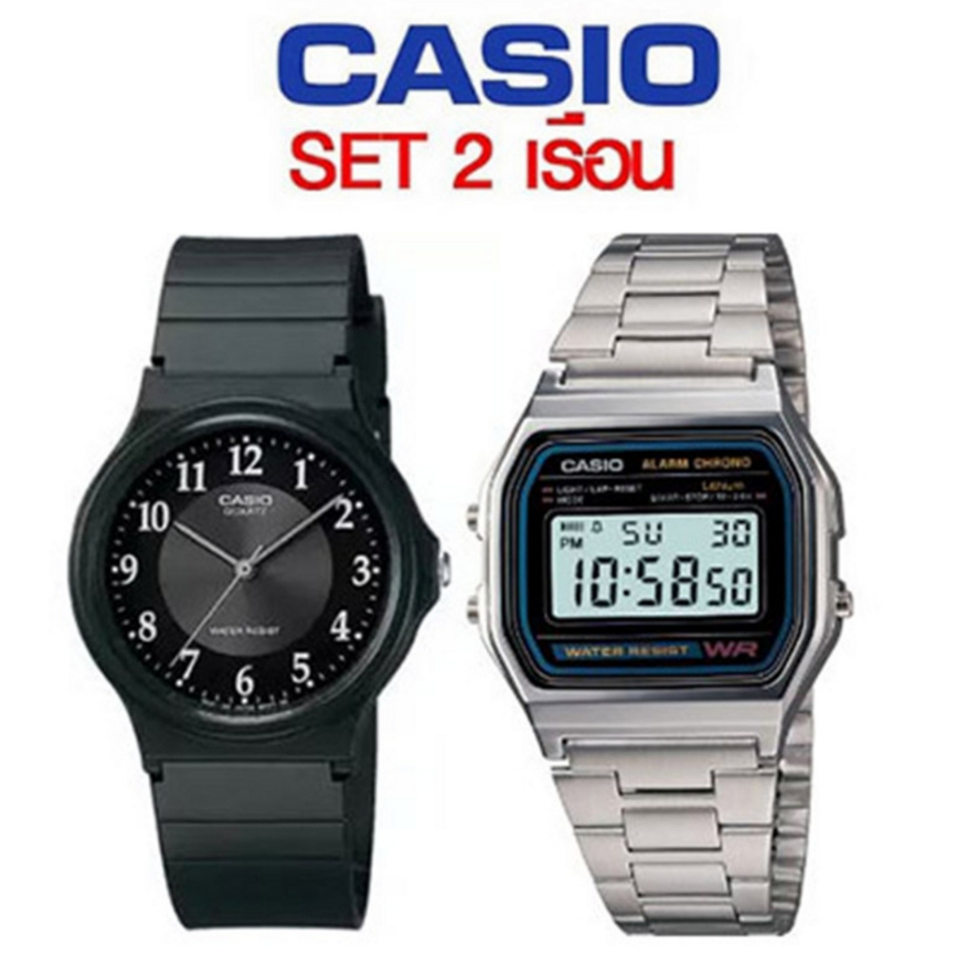 casio-เซต-2mq24-1b3-a158wa-1df