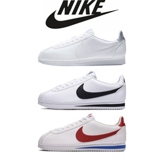 Nike Cortez low ด้านบนต่ําสวมแอนติสกิดการเคลื่อนที่รองเท้าวิ่งรองเท้าผ้าใบผู้ชายและผู้หญิง