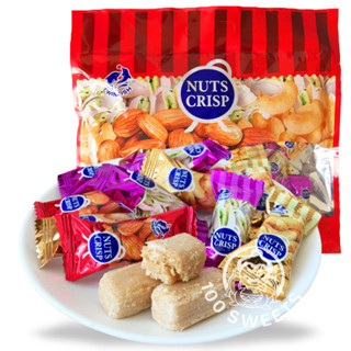 Nuts Crisp ขนมตุ้บตั้บ ถั่วอัดแท่ง 500g. (ห่อใหญ่)