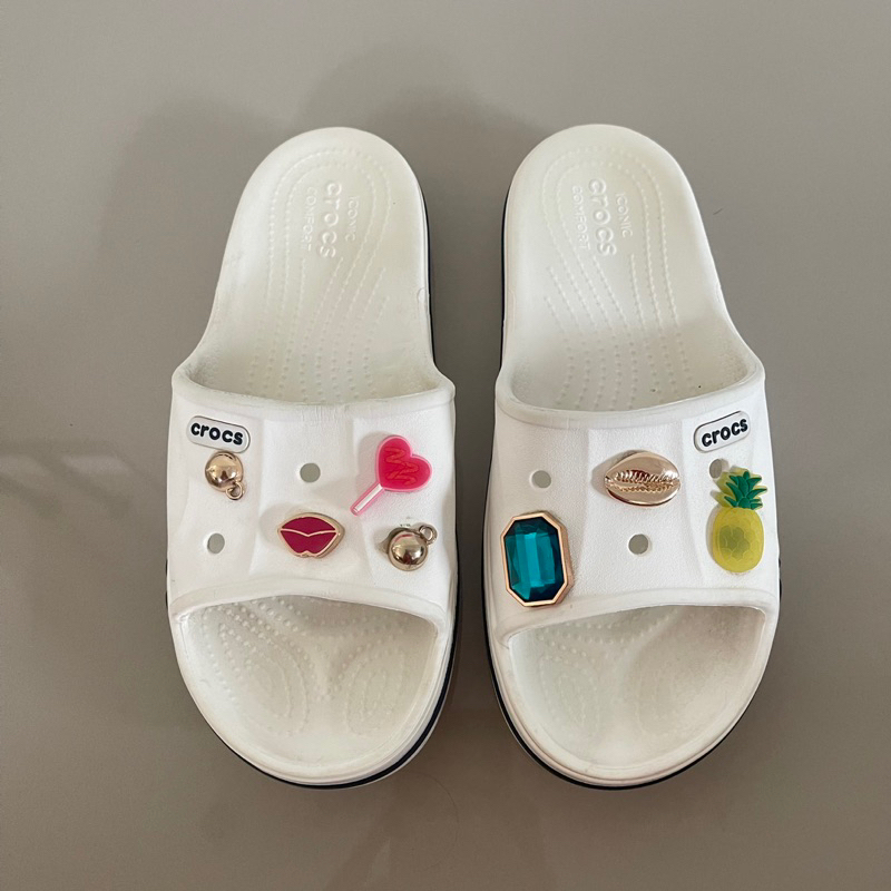 crocs-crocband-slide-รองเท้ามือสองของแท้-พร้อมส่ง-sz-37