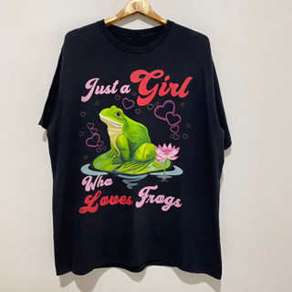 เสื้อยืดวินเทจ Just A Girl Who Loves Frogs Funny Frog Lovers