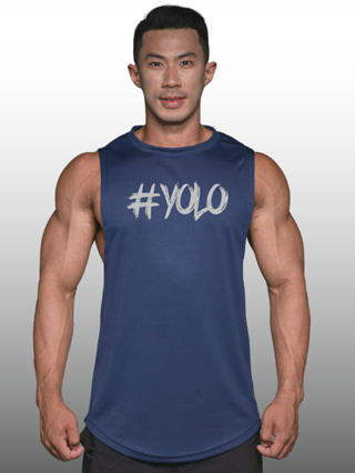 #YOLO เสื้อแขนกุดเว้าแขนกว้าง Drop Arm Sleeveless Muscle Shirt
