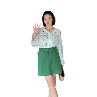 โปรโมชั่น : CiCi Plus805กระโปรงสั้นลูกฟูกทรงเอกระเป๋าหน้า มีซับ ทรงน่ารัก ใส่สบาย ใส่คู่กับอะไรก็ดีงามไปทุกสิ่งสาวอวบ plussize