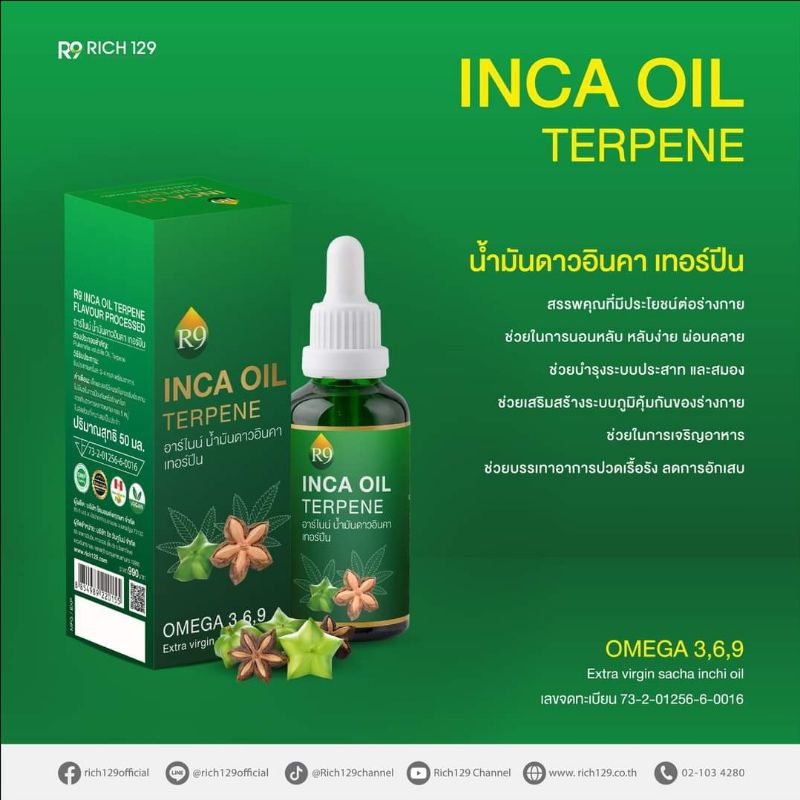 incaoil-r-9-อาร์ไนน์-น้ำมันดาวอินคา-เทอร์ปีน