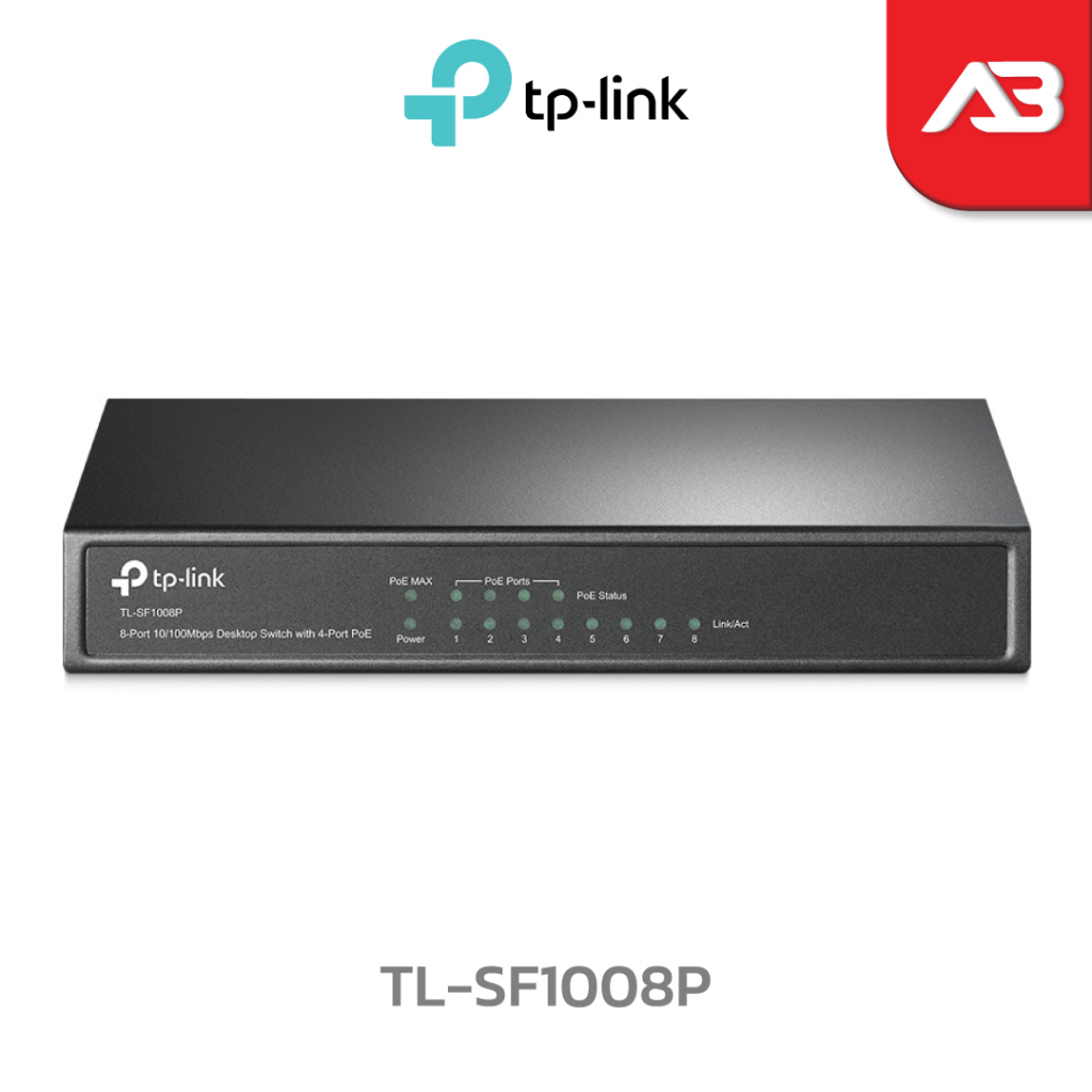tp-link-8-port-10-100mbps-desktop-switch-with-4-port-poe-รุ่น-tl-sf1008p