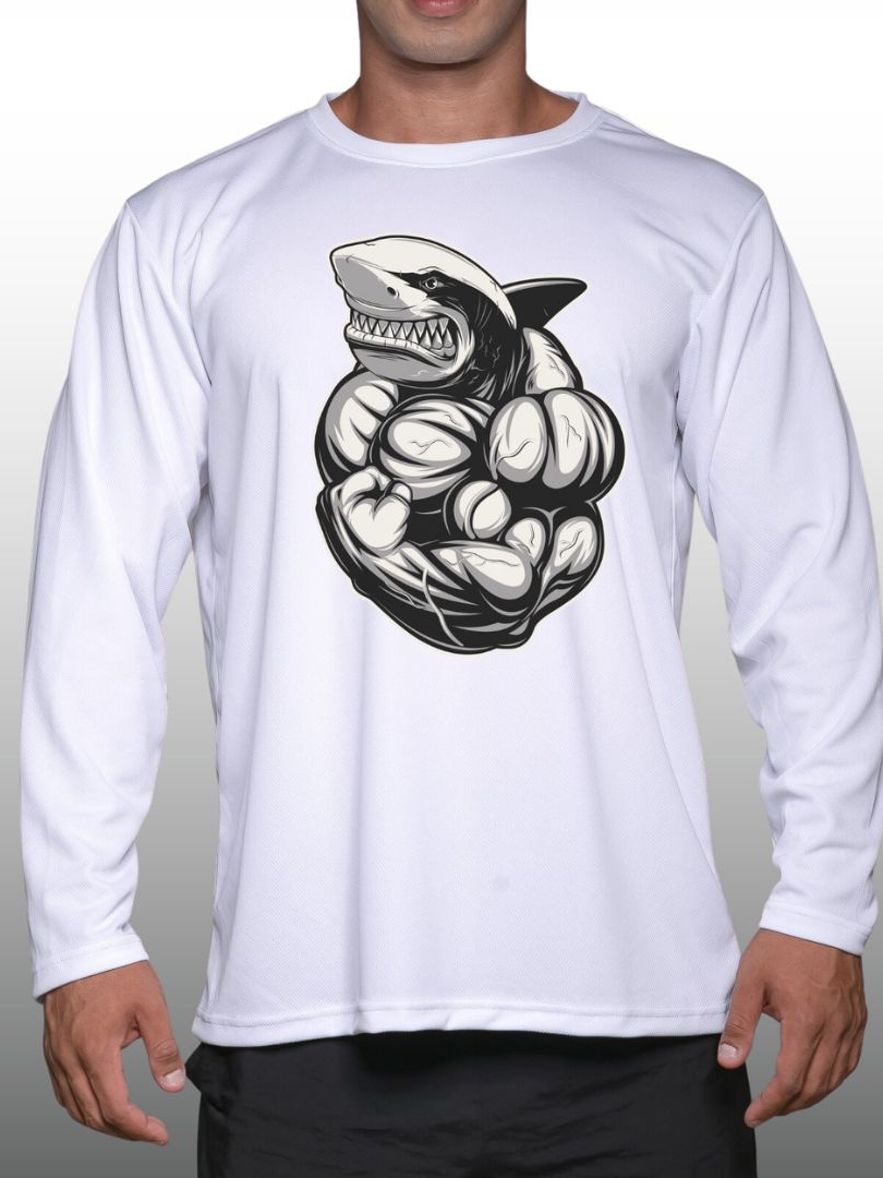 shark-เสื้อแขนยาวนักกล้าม-men-s-bodybuilding-long-sleeve-athletic-gym-shirt