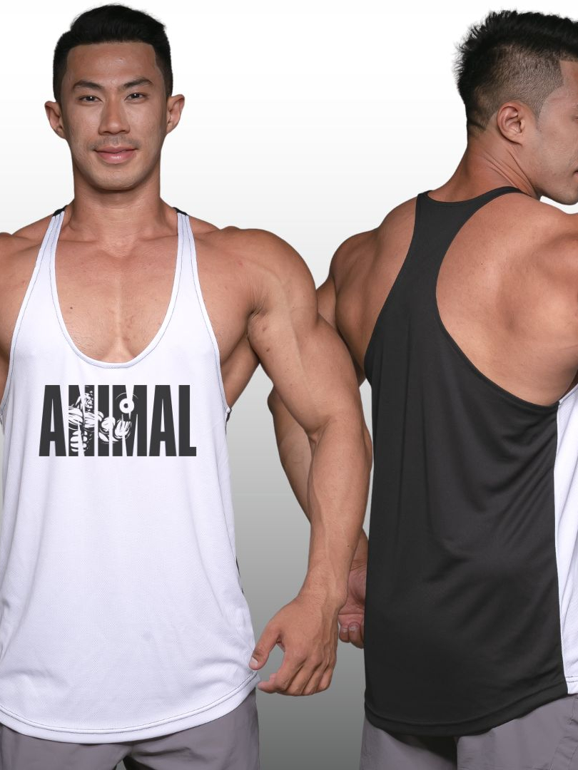 animal-เสื้อกล้ามเพาะกายทรงคลาสสิค-bodybuilding-dry-fit-gym-tank-top