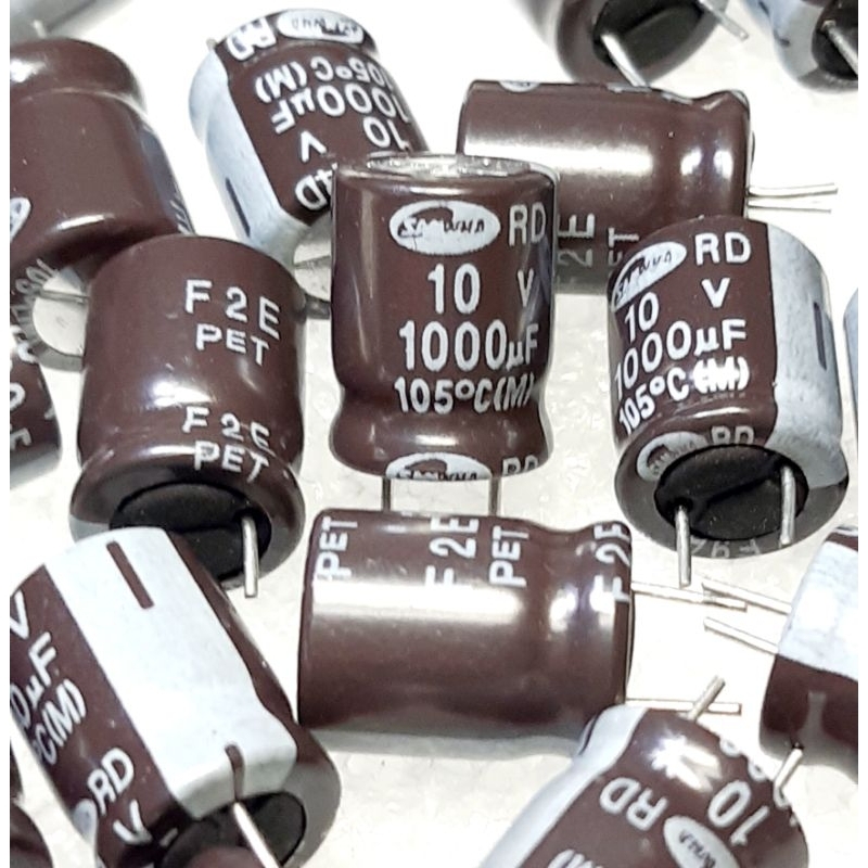 (ราคา4ตัว) Samwha RD 1000uf 10v (ตัดขา) capacitor ตัวเก็บประจุ ...