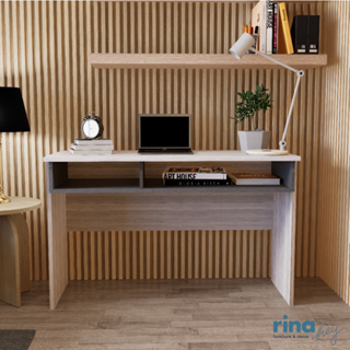 RINA HEY โต๊ะทำงาน รุ่น SIMPLY/120 – สี เทาธรรมชาติ , วอลนัทเข้ม