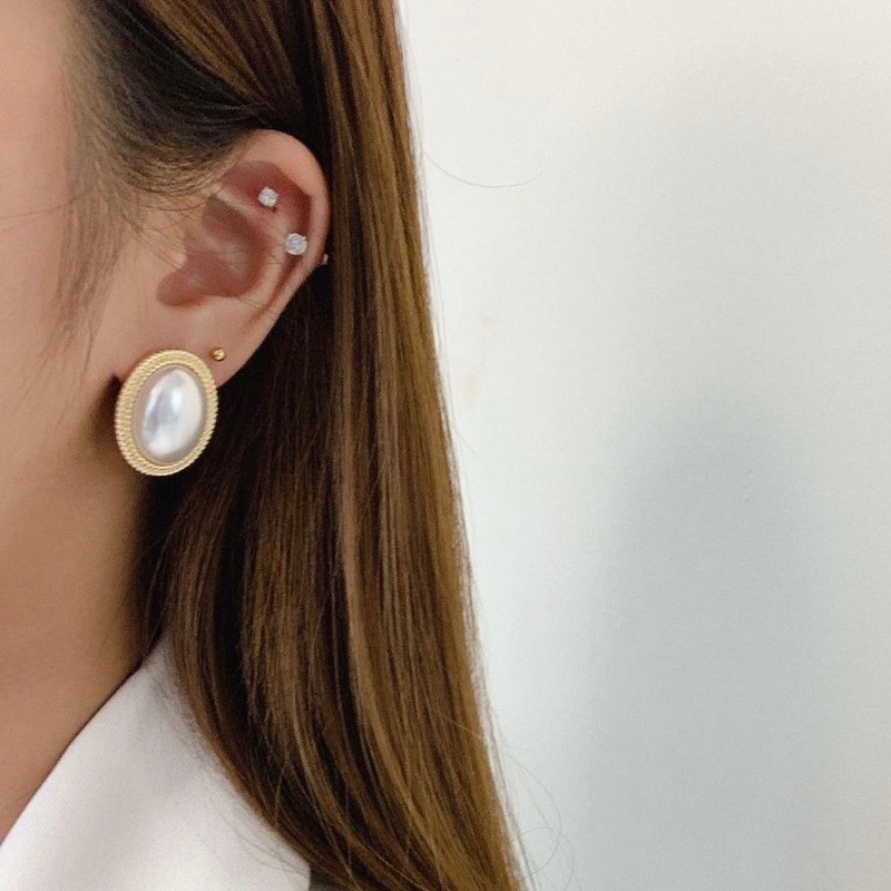 ต่างหูมุก-simply-oval-earrings