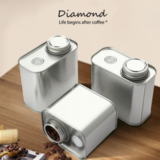 ❤ Diamond Coffee กระป๋องอลูมิเนียม 200-450กรัม พร้อมวาล์ว สำหรับใส่ชา ผงชา และกาแฟ ป้องกันอากาศเข้า กระป๋องเก็บเมล็ดกาแฟ