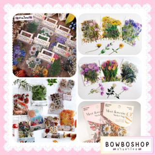 BowboShop🎀 40ชิ้น/แพ็ค สติกเกอร์พิมพ์ลายดอกไม้กันน้ำ สำหรับ ตกแต่งสมุด DIY 🇹🇭พร้อมส่งจากไทย🇹🇭