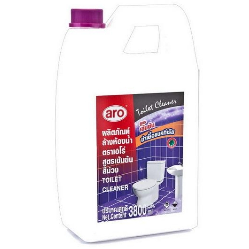 นํ้ายาล้างห้องนํ้าสูตรเข้มข้น-3800-มล-สีม่วง-ตราเอโร่-aro-toilet-cleaner-purple-3800-ml-ฆ่าเชื้อแบคทีเรีย