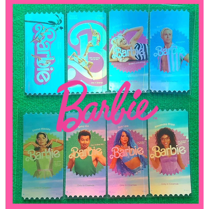 ชุด-8-ใบ-ลาย116-ครบชุดหายากมาก-collectible-ticket-barbie-collectible-ticket-บาร์บี้-ของสะสม-barbie-จาก-sf-แท้