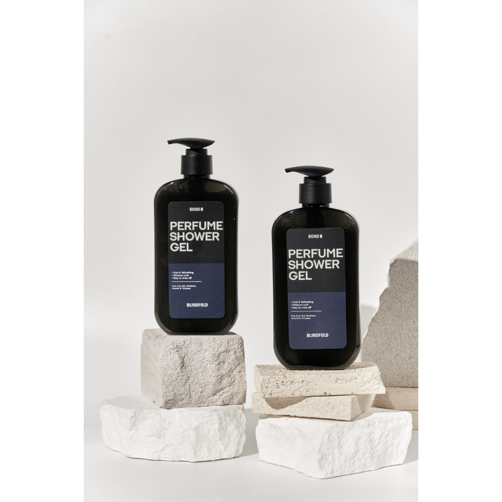 bond-perfume-shower-gel-สูตร-blindfold-ผลิตภัณฑ์ทำความสะอาดผิว-อาบน้ำ-เนื้อเจลครีม-สีดำ-สูตรเย็น-กลิ่นหอม-1ขวด500ml