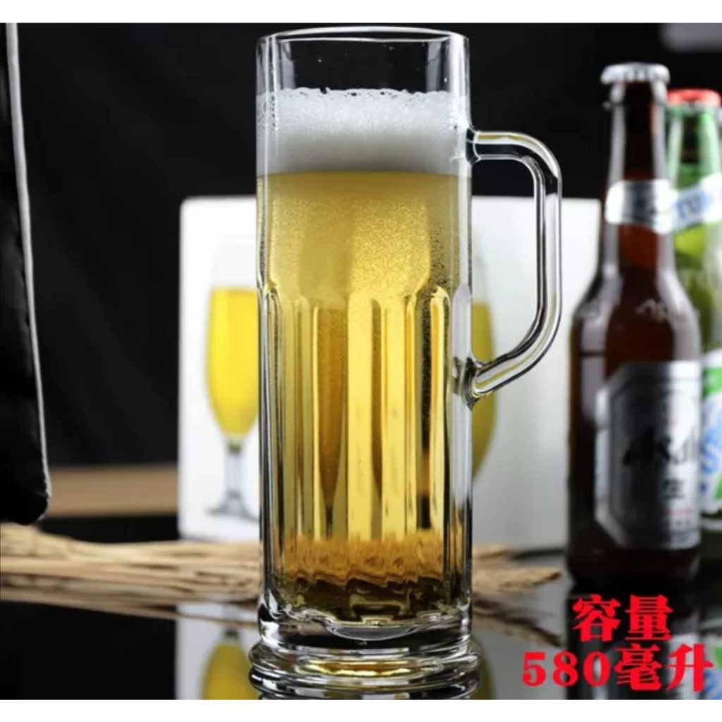 แก้วเบียร์-แก้วเบียร์มีหูใสทรงสูง-ขนาด620ml-มีพร้อมส่ง